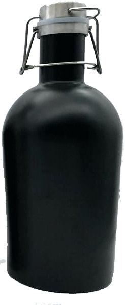 1 Litre Blank Powder Coated Black Stainless Steel Swing Top Growler - CraftBeer Growlers Ltd - Growler, Stainless Steel Growler - Growlers - Draught Beer - Beer Dispenser Units - Kegs