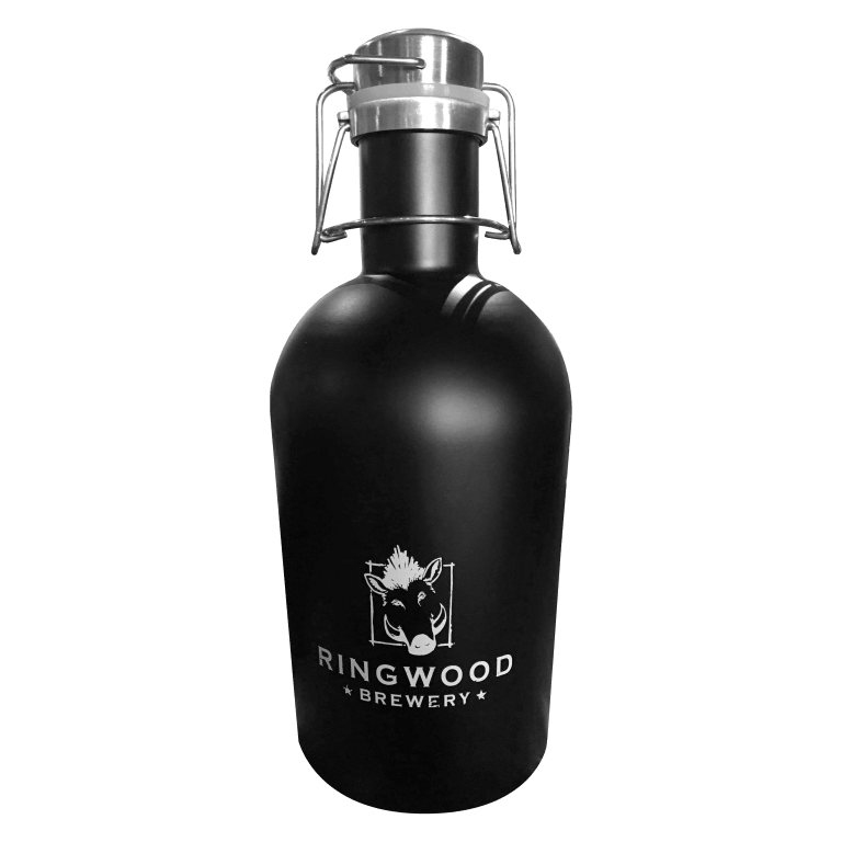 1 Litre Logo Lasered or Screen Printed Powder Coated Black Stainless Steel Swing Top Growler Pallet (480 Growlers) - CraftBeer Growlers Ltd - Growler, Stainless Steel Growler - Growlers - Draught Beer - Beer Dispenser Units - Kegs
