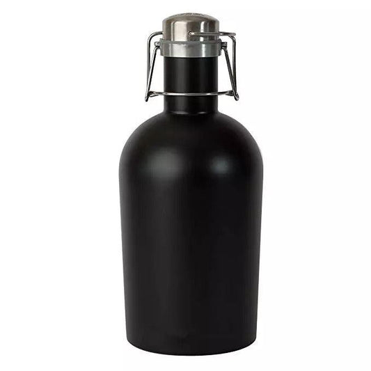 2 Litre Blank Powder Coated Black Stainless Steel Swing Top Growler Pallet (480 Growlers) - CraftBeer Growlers Ltd - Growler, Stainless Steel Growler - Growlers - Draught Beer - Beer Dispenser Units - Kegs