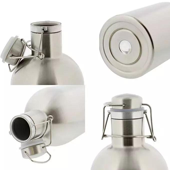 2 Litre Blank Stainless Steel Swing Top Growler Pallet (480 Growlers) - CraftBeer Growlers Ltd - Growler, Stainless Steel Growler - Growlers - Draught Beer - Beer Dispenser Units - Kegs