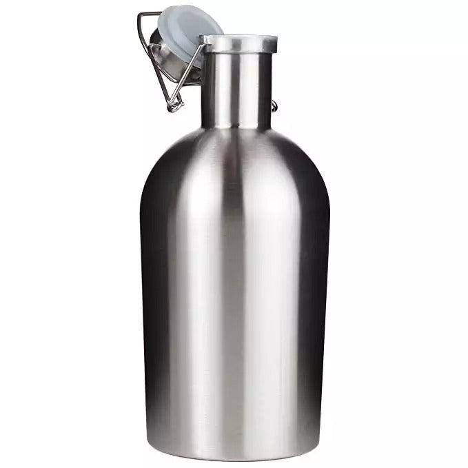 2 Litre Logo Screen Printed or Laser Etched Stainless Steel Swing Top Growler Pallet (480 Growlers) - CraftBeer Growlers Ltd - Growler, Stainless Steel Growler - Growlers - Draught Beer - Beer Dispenser Units - Kegs