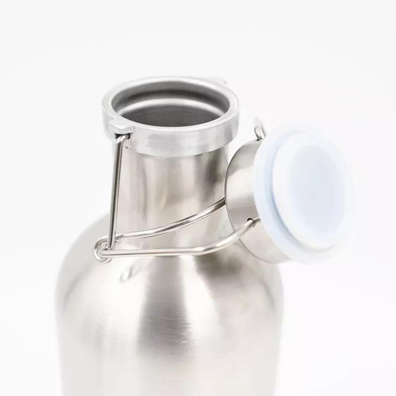 2 Litre Logo Screen Printed or Laser Etched Stainless Steel Swing Top Growler Pallet (480 Growlers) - CraftBeer Growlers Ltd - Growler, Stainless Steel Growler - Growlers - Draught Beer - Beer Dispenser Units - Kegs