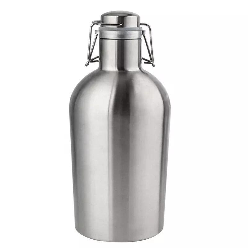 2 Litre Logo Screen Printed or Laser Etched Stainless Steel Swing Top Growler Pallet (480 Growlers) - CraftBeer Growlers Ltd - Growler, Stainless Steel Growler - Growlers - Draught Beer - Beer Dispenser Units - Kegs
