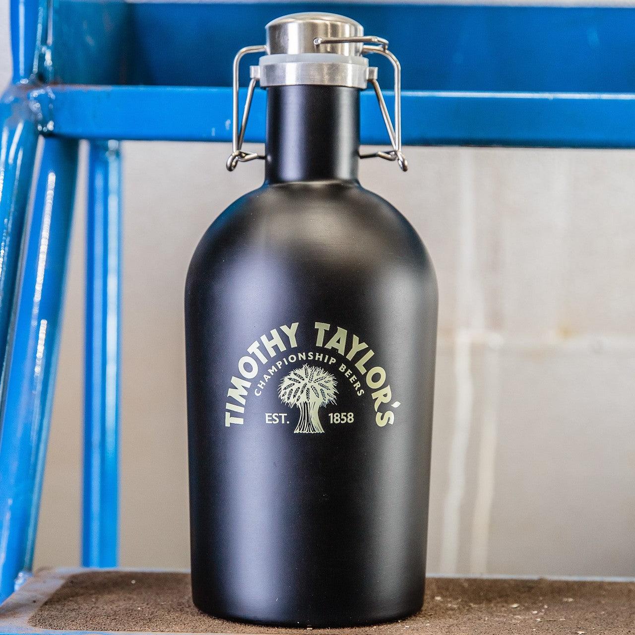 2 Litre Logo Screen Printed or Lasered Etched Powder Coated Black Stainless Steel Swing Top Growler Pallet (480 Growlers) - CraftBeer Growlers Ltd - Growler, Stainless Steel Growler - Growlers - Draught Beer - Beer Dispenser Units - Kegs