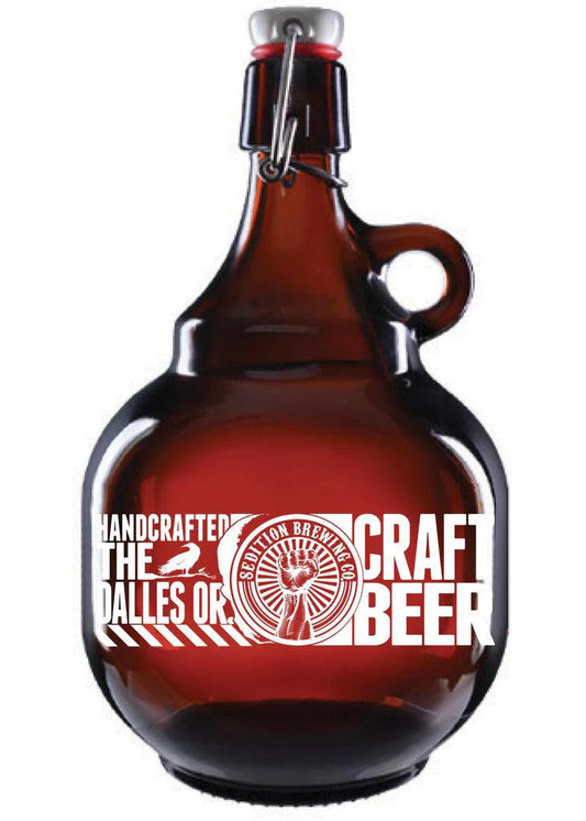 Palla Glass Printed Swingtop Amber 2 Litre Growler Pallet (294 Growlers) - CraftBeer Growlers Ltd - Growler - Growlers - Draught Beer - Beer Dispenser Units - Kegs