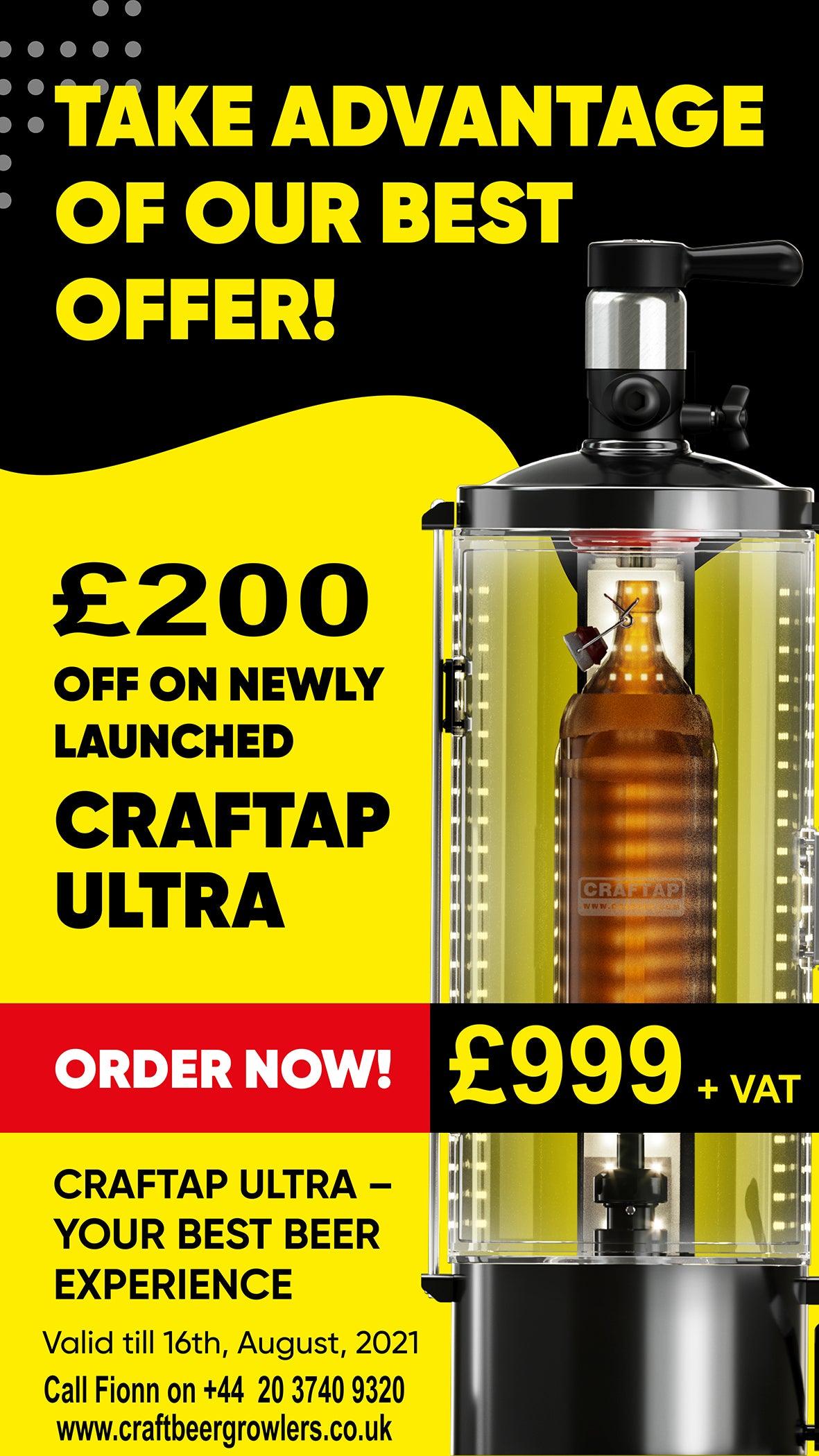 Pegas CrafTap Ultra (Delivered Mainland UK) - CraftBeer Growlers Ltd -  - Growlers - Draught Beer - Beer Dispenser Units - Kegs