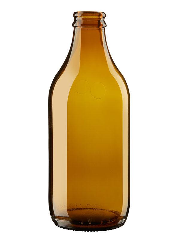 Beer bottle craft 330ml crown glass amber