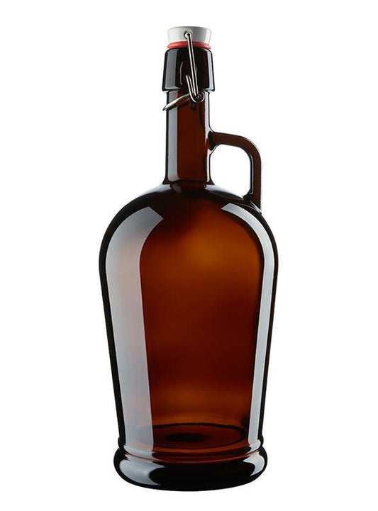 Classico Glass Blank Swingtop Amber 2 Litre Growler Pallet  (336 Growlers) - CraftBeer Growlers Ltd - Growler - Growlers - Draught Beer - Beer Dispenser Units - Kegs